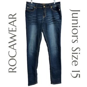ROCAWEAR - Juniors Size Jeans - Dark Wash - Size 15